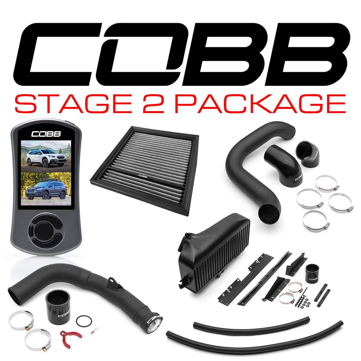Cobb 20-22 Subaru Outback XT/2022 Outback Wilderness Stage 2 Power Package - Black - SUB0050020-BK