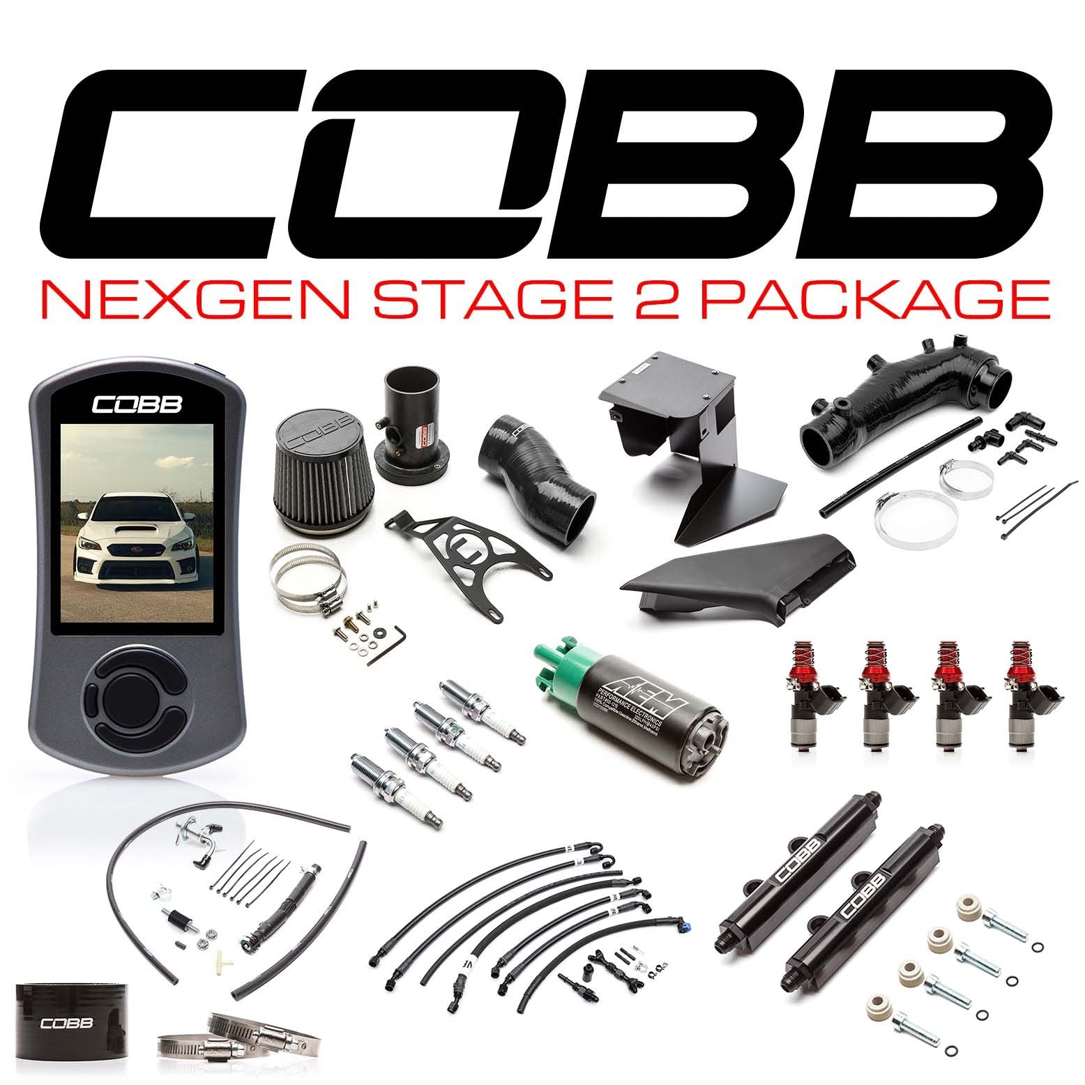 Cobb 19-21 Subaru STI / 2018 Type RA NexGen Stage 2 Power Package - Black - SUB004NG2S2-BK