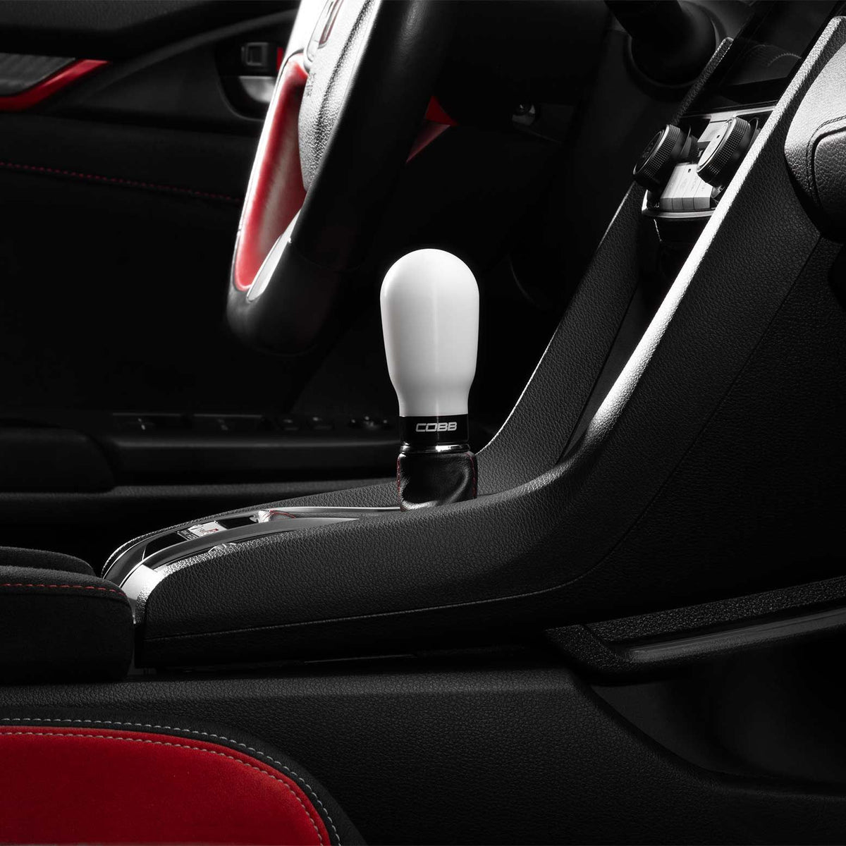 Cobb 17-21 Honda Civic Type R 6-Speed Tall Weighted Cobb Knob - White - 2H1370-W