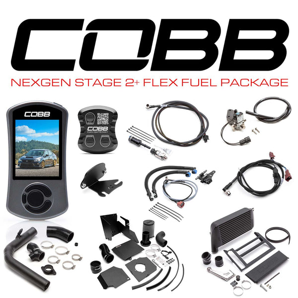 Cobb 18-21 Subaru WRX NexGen Stage 2 + CAN Flex Fuel Power Package (SF Intake) - Black - SUB004NG2W2-BK2FF
