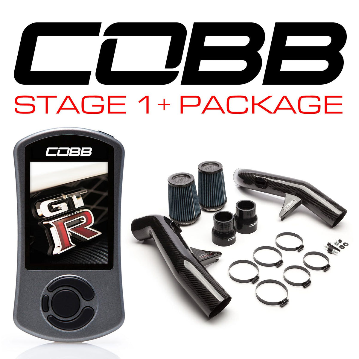 Cobb 08-14 Nissan GT-R Stage 1+ Carbon Fiber Power Package (NIS-006) w/ TCM Flashing - NIS006011PCF