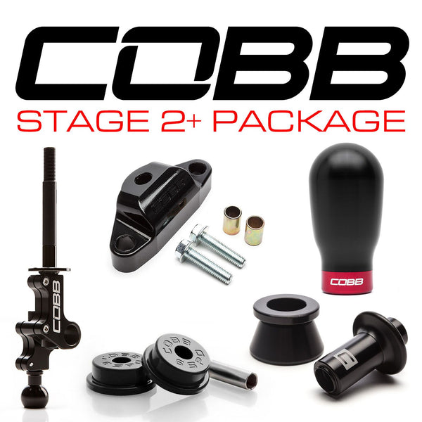 COBB - Subaru STI 6MT Stage 2+ Drivetrain Package (Weighted COBB Knob) - 215X02P-TW-BK-KNOB-W-BK-LOCKOUT