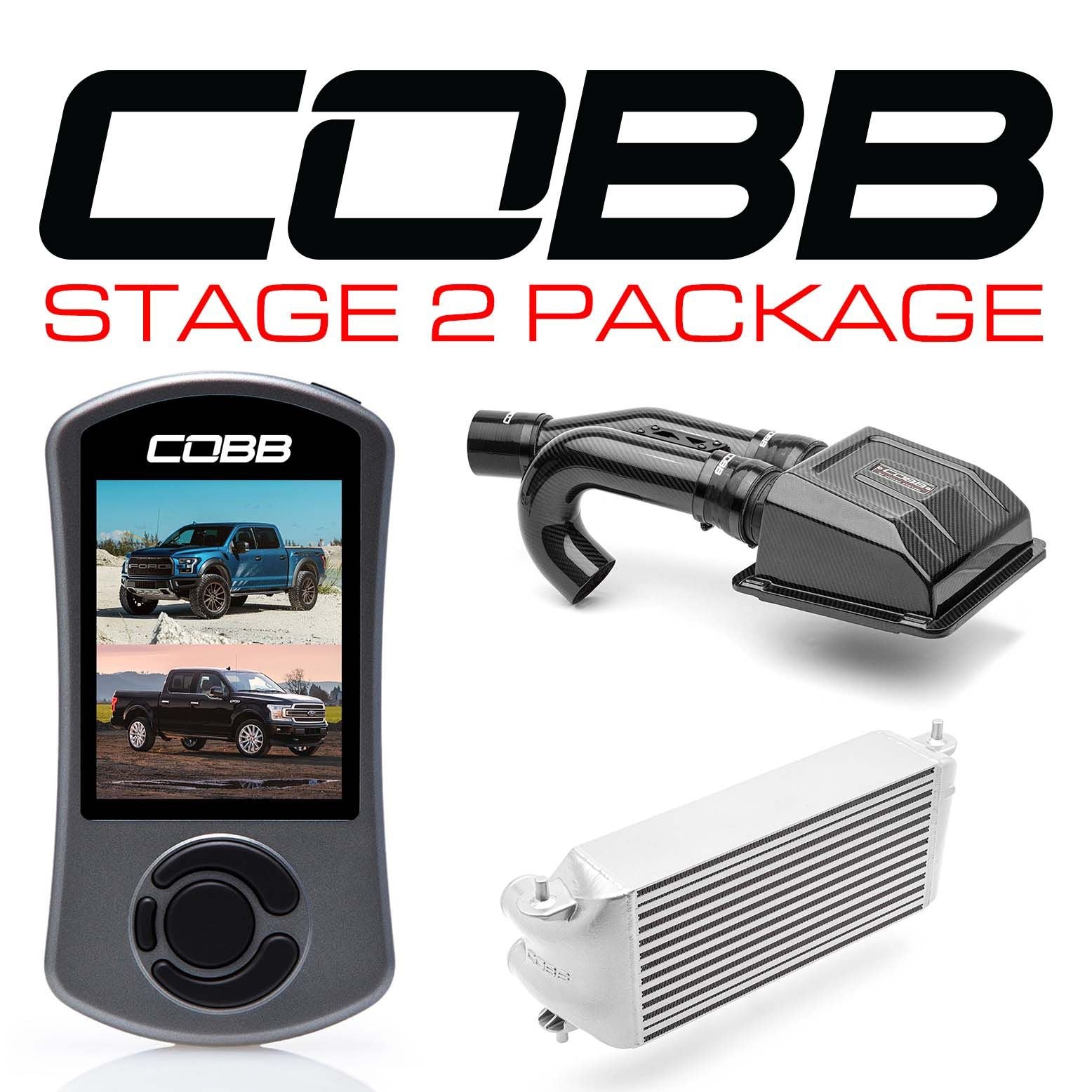 Cobb Ford F-150 Ecoboost Raptor/Ltd. w/TCM Stg 2 Redline CF Pwr Pkg - Silver (Factory Loc. I/C) - FOR0050S20SL-TCM-RED
