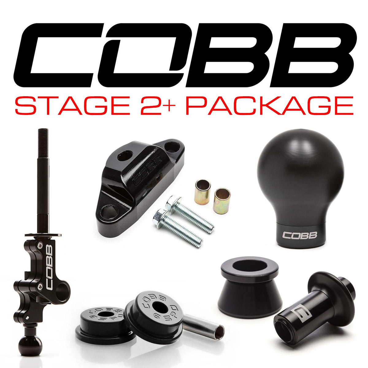 COBB Adjustable Shifter - 215X02P-RD-Knob-W-BK-Lockout