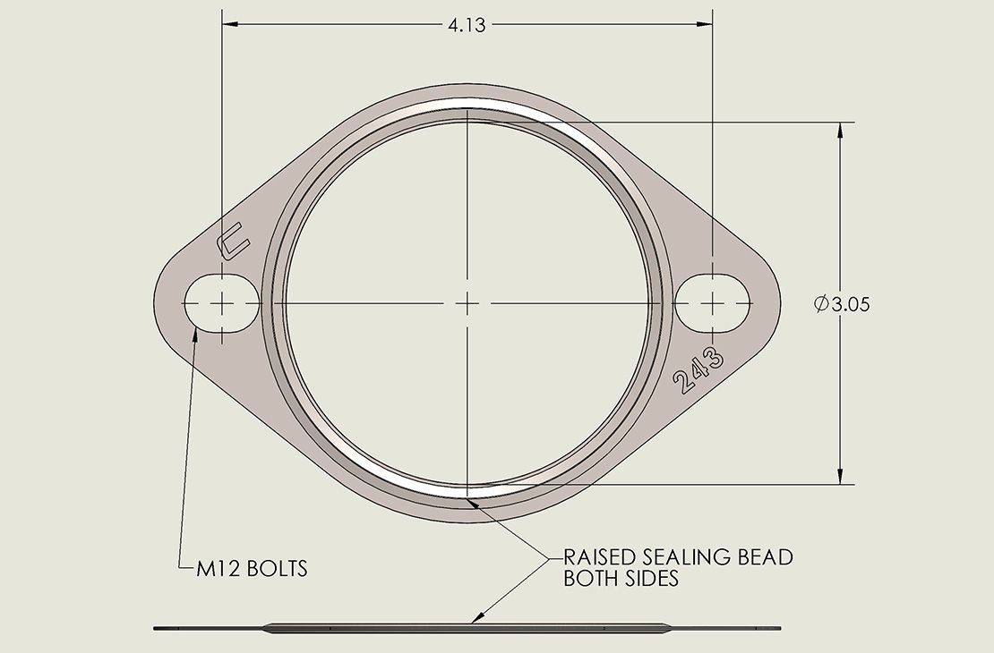 Cobb 3in 2-Bolt Exhaust Gasket - UNI-001-243