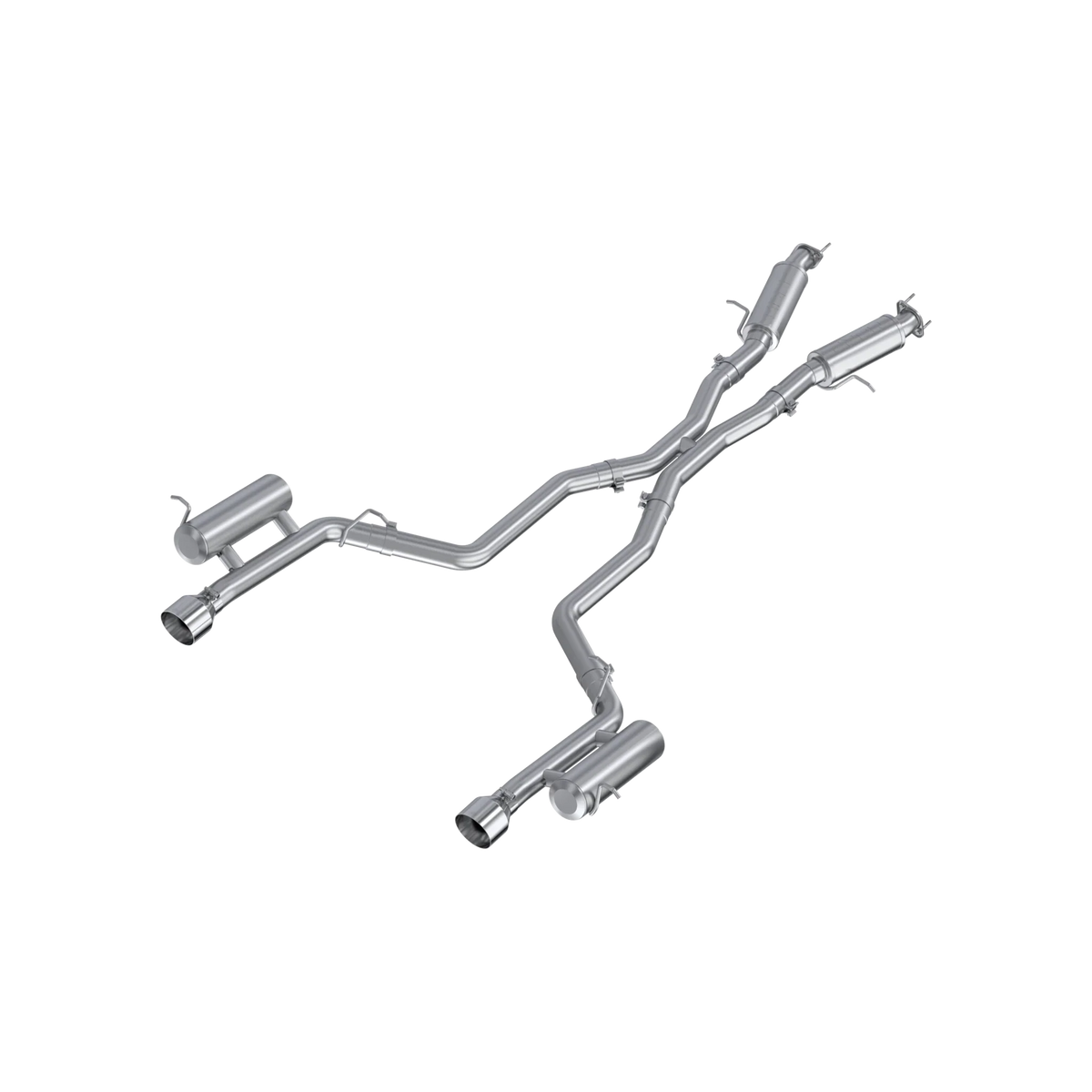 MBRP 2011+ Dodge Durango 3.6L V6 T304 SS 3.0in Cat-Back Dual Rear Exit Exhaust w/ Single Wall Tips - S51093AL by MBRP - front