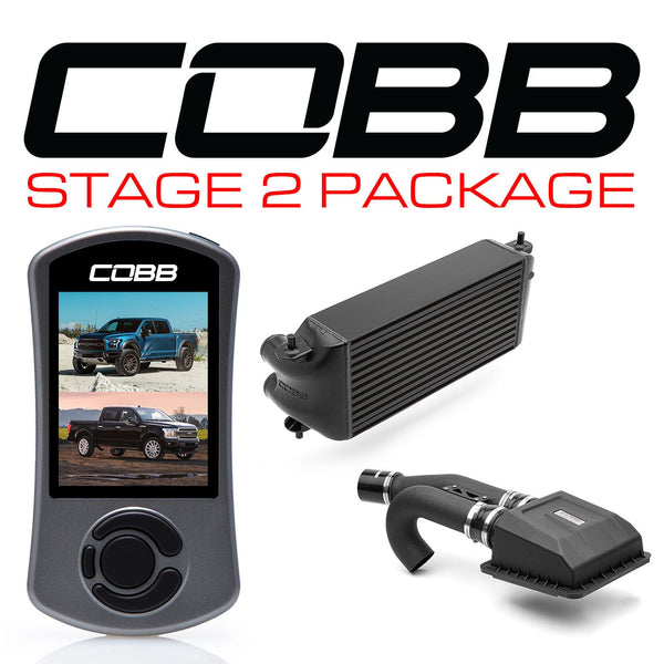 Cobb 17-18 Ford F-150 Raptor Stage 2 Power Package(Factory Location Intercooler) W/TCM - Black - FOR0050S20BK-TCM