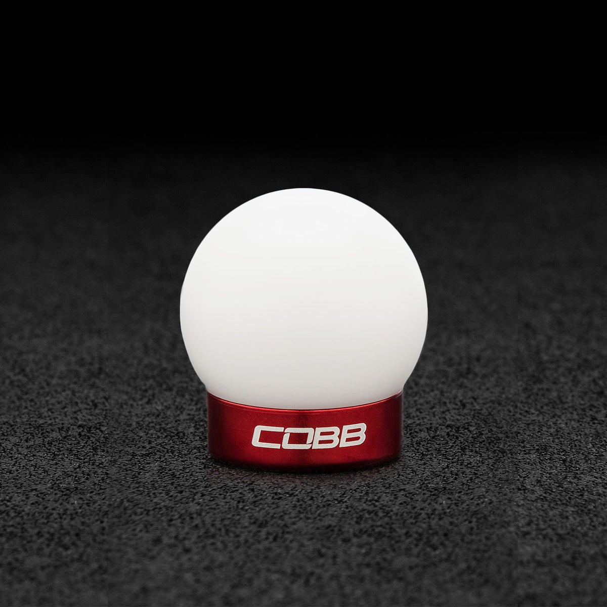 Cobb Ford Mustang Shift Knob White with Red Base - 2M1350-W-RD