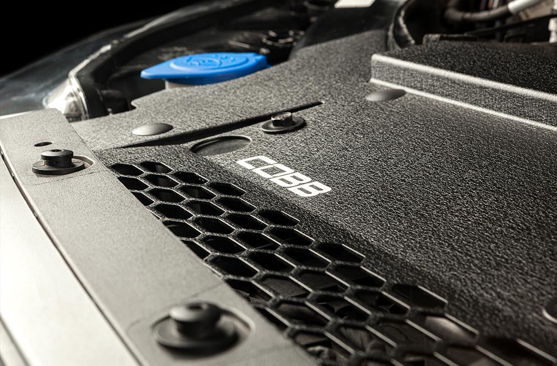 Cobb 21-23 Ford F-150 EcoBoost Radiator Shroud - Wrinkle Black - 4F3600