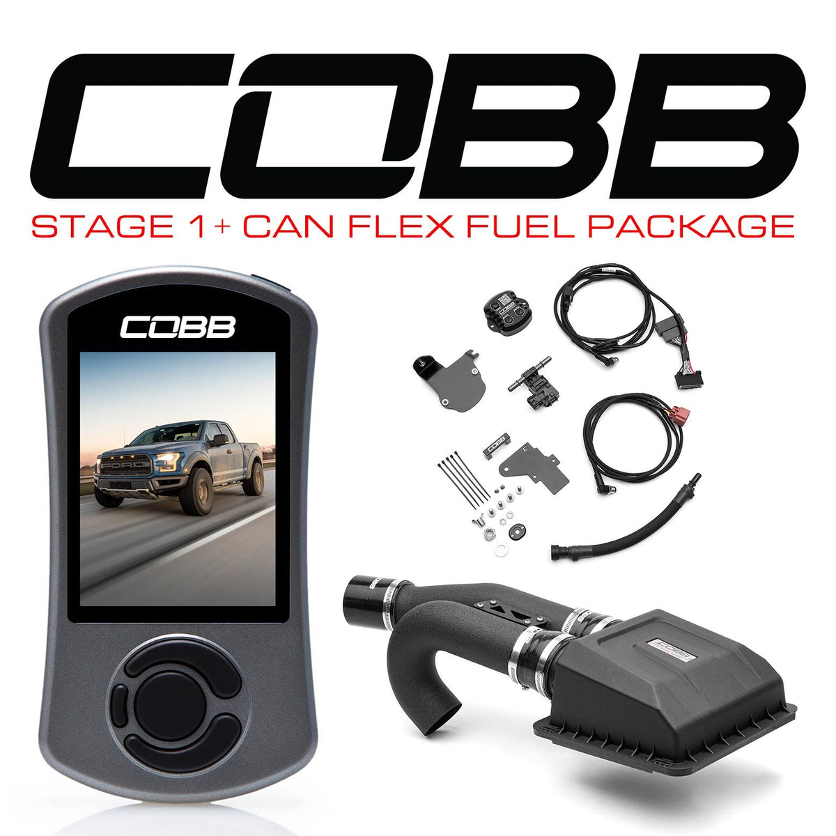 COBB - Ford Stage 1 + CAN Flex Fuel Power Package with TCM F-150 Ecoboost Raptor - FOR005001P-TCM-FF