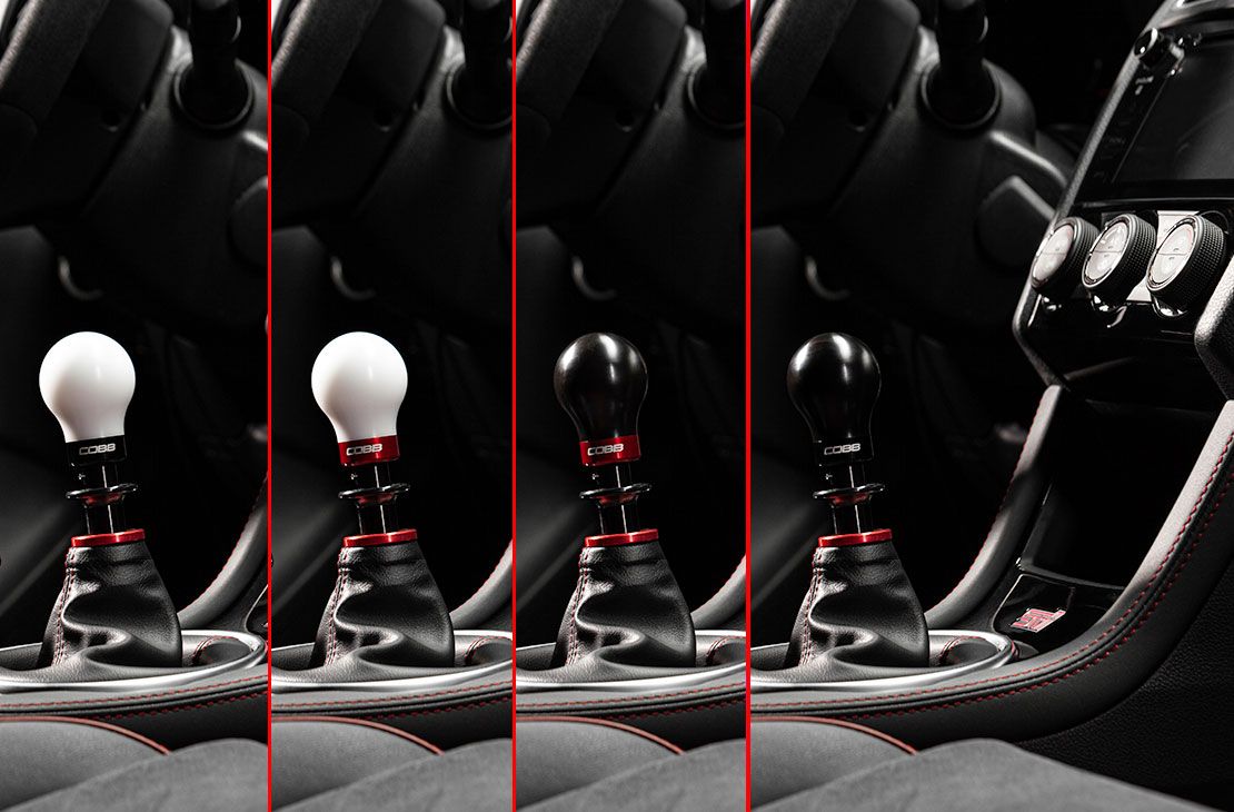 Cobb Subaru STI 6MT Stage 2+ Drivetrain Package w/Weighted White Knob + Stealth Black Lockout - 215X02P-WK-WT-BKBK