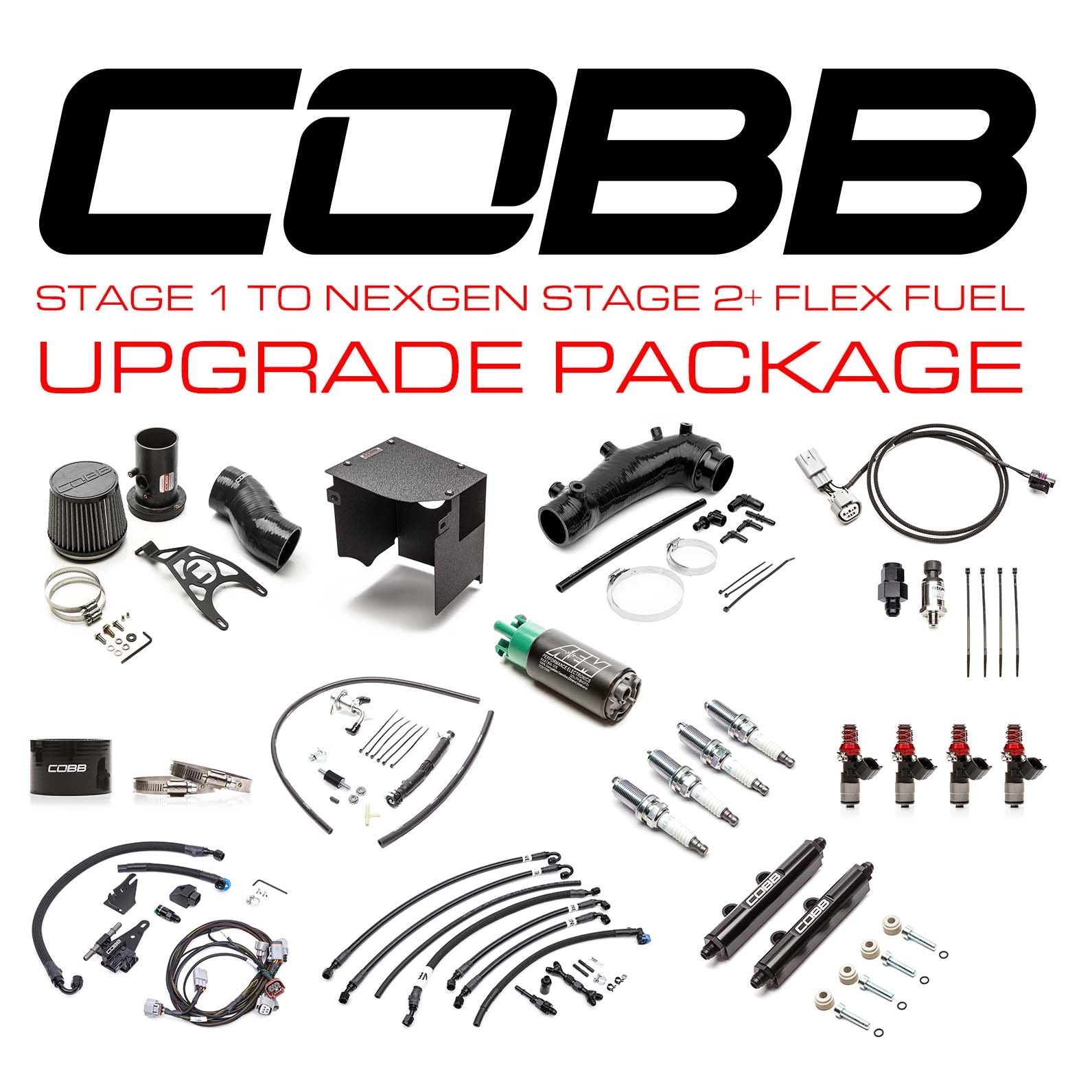 Cobb 08-14 Subaru STI Stg 1 to NexGen Stg 2+ Flex Fuel Power Package Upgrade - Blue - SUB003NG2S1FF-S1-UP-BL