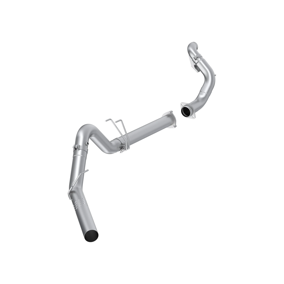 MBRP 15-16 F250/F350/F450 6.4L PS CC/SC AL Steel 4in Filter-Back Single Side - No Muffler w/ DP - S6286PLM