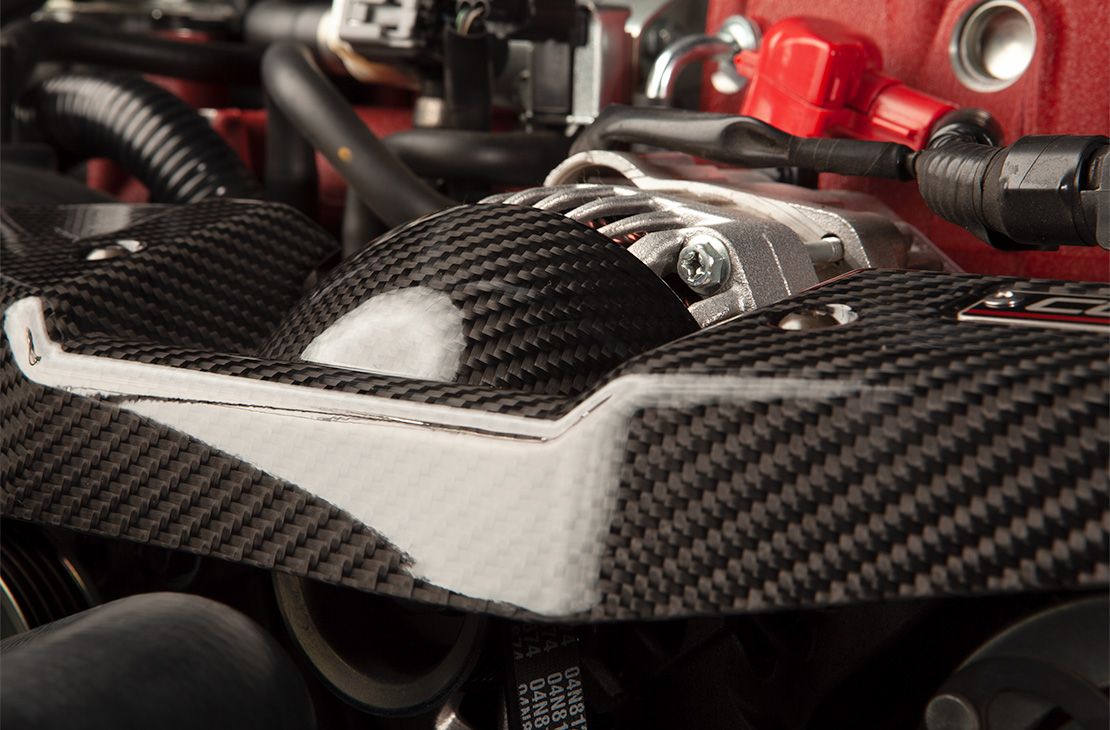 Cobb 08-21 Subaru STI/08-14 Subaru WRX Redline Carbon Fiber Alternator Cover - Gloss Finish - 422600