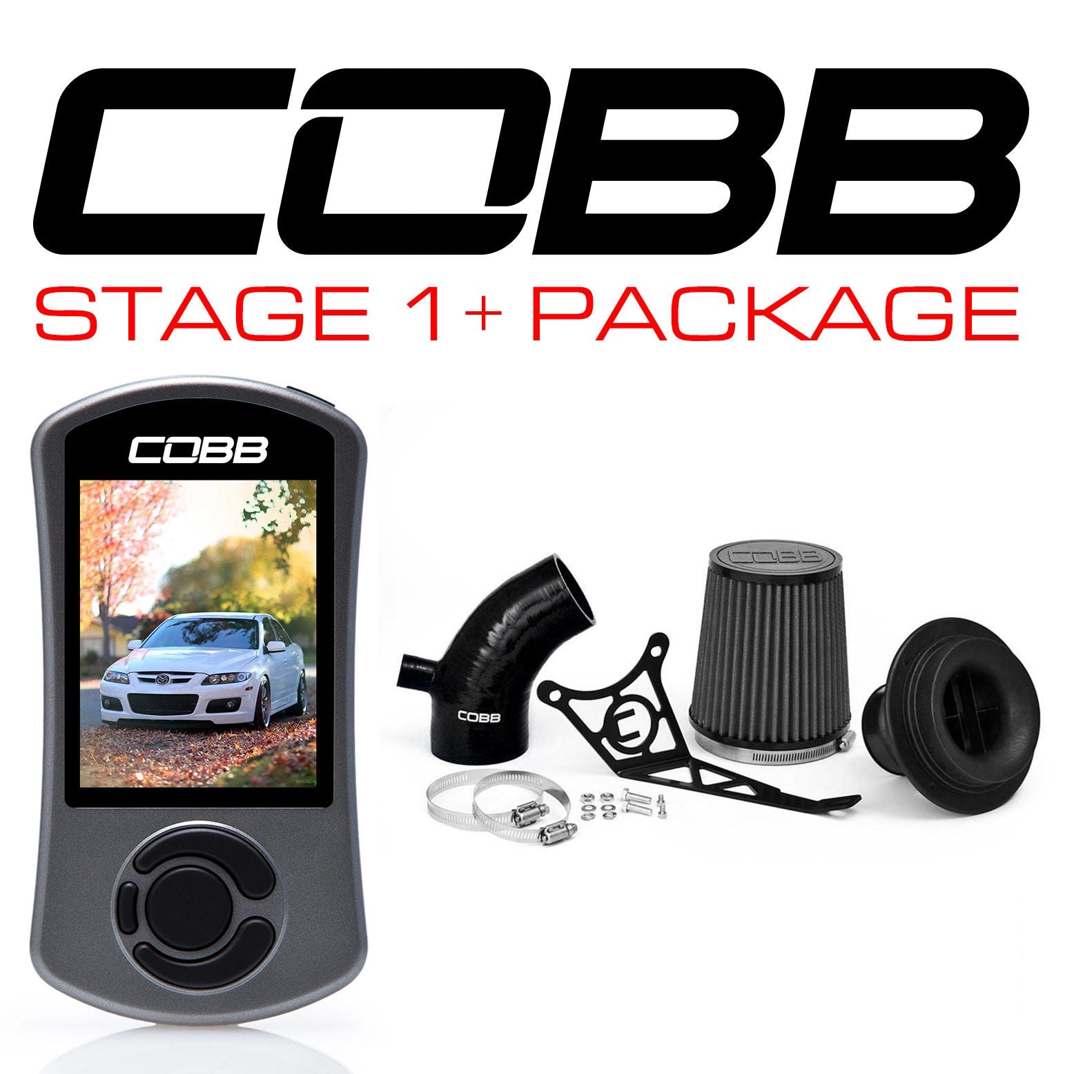 Cobb 06-07 Mazdaspeed6 Stage 1+ Power Package - Black - MAZ000011P-BK