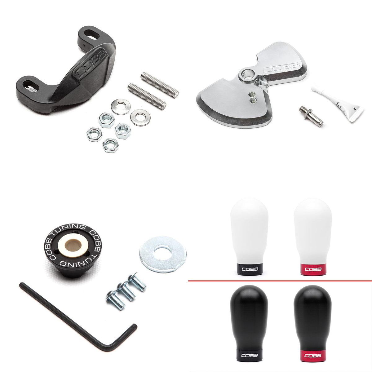 Cobb 15-25 Subaru WRX Stage 1+ Drivetrain Package (Tall Weighted Shift Knob) - Black - SUB0DT011P-TW-BK