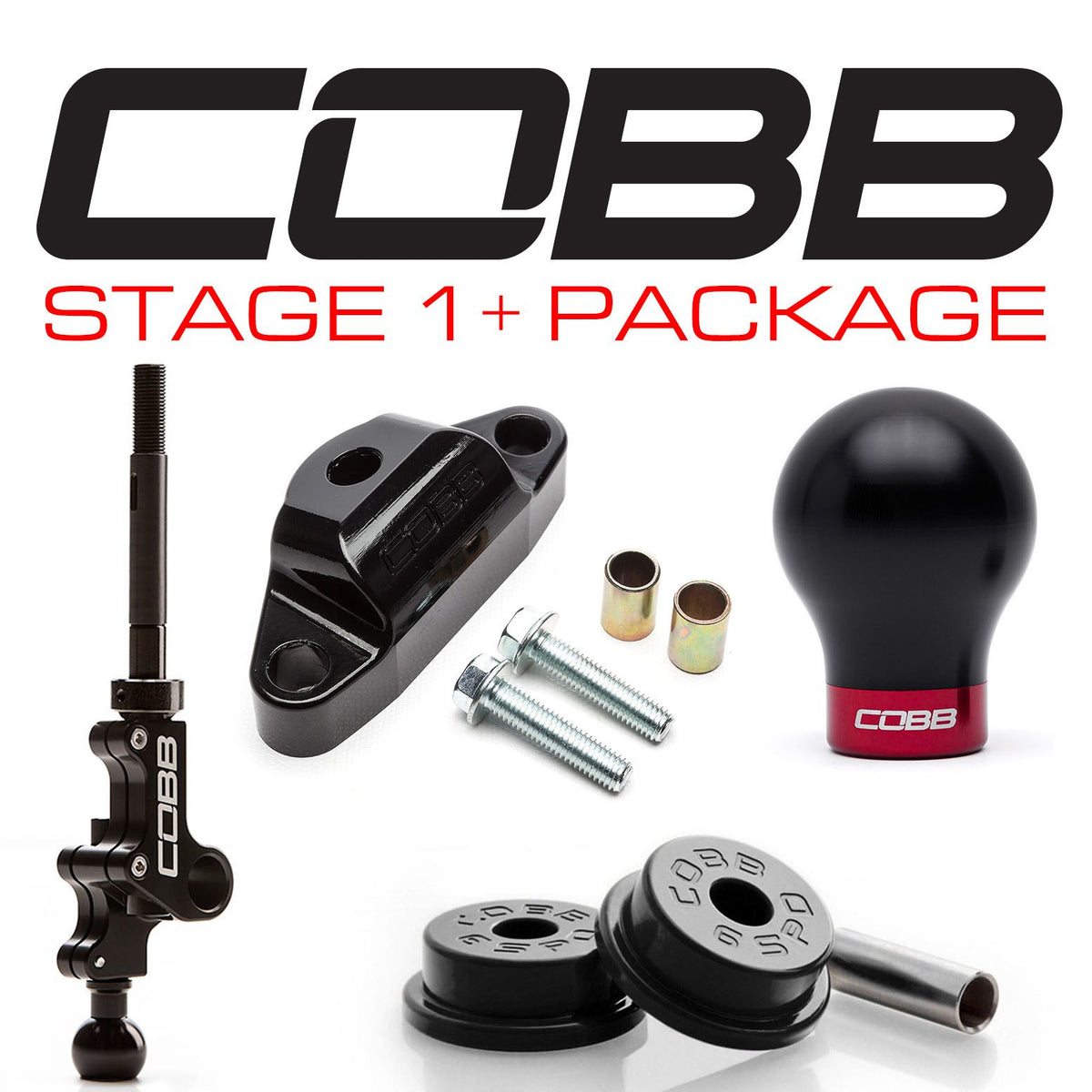 COBB - Subaru LGT Spec B 6MT Stage 1+ Drivetrain Package (Tall Weighted COBB Knob) - 224X01P-WK-BK