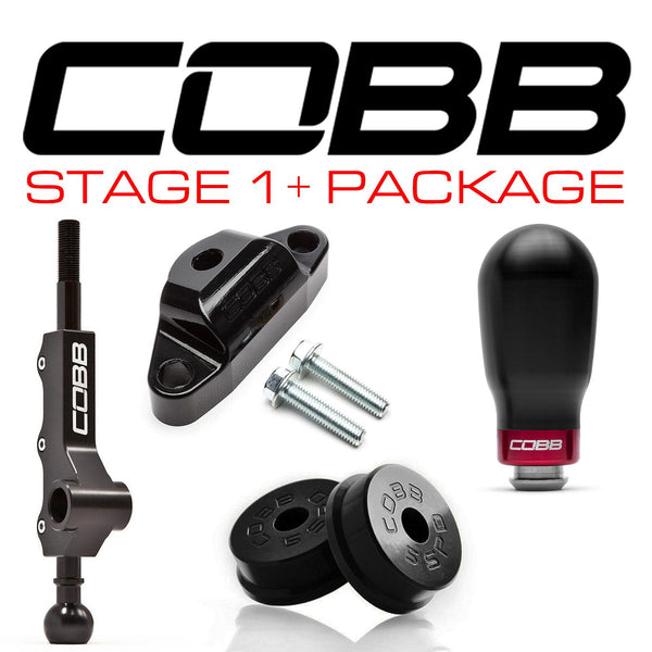 Cobb 08+ Subaru WRX / 05-09 LGT / 06-08 FXT 5MT Stg 1+ Drivetrain Pkg (Tall Weighted Knob) - Black - 214X01P-TW-BK
