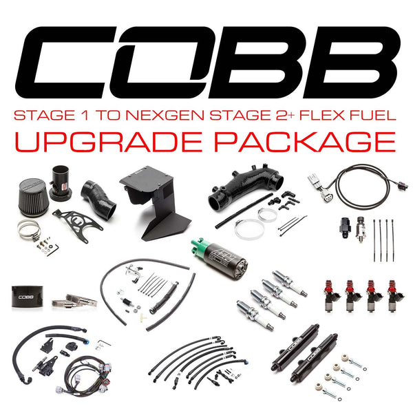 Cobb 15-18 Subaru STI Stage 1 to NexGen Stage 2 + Flex Fuel Power Package Upgrade - Black - SUB004NG2S1FF-S1-UP-BK
