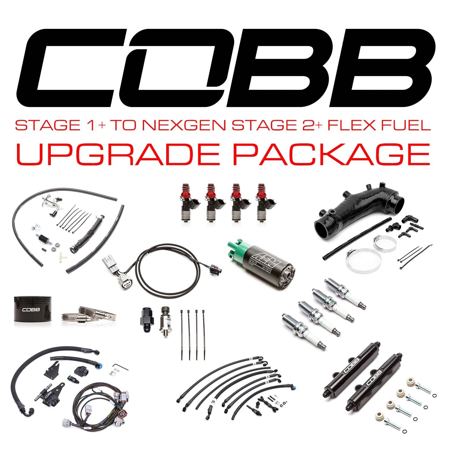 Cobb 08-21 Subaru STI / 2018 Type RA Stage 1+ to NexGen Stg 2 + Flex Fuel Power Package Upgrade - SUB004NG2FF-S1P-UP