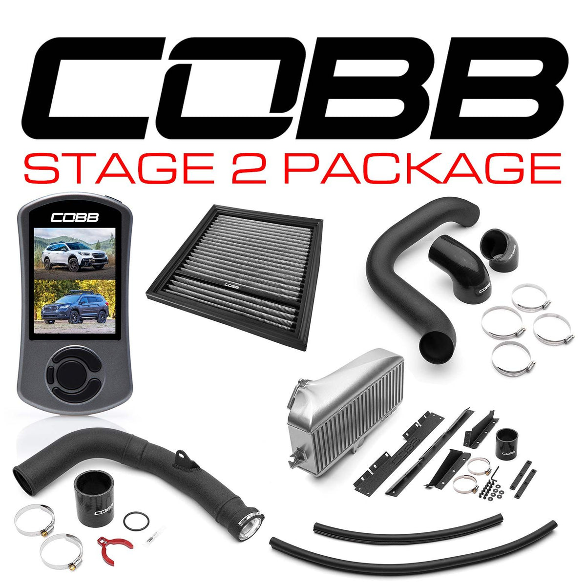 Cobb 20-22 Subaru Outback XT/2022 Outback Wilderness Stage 2 Power Package - Silver - SUB0050020-SL