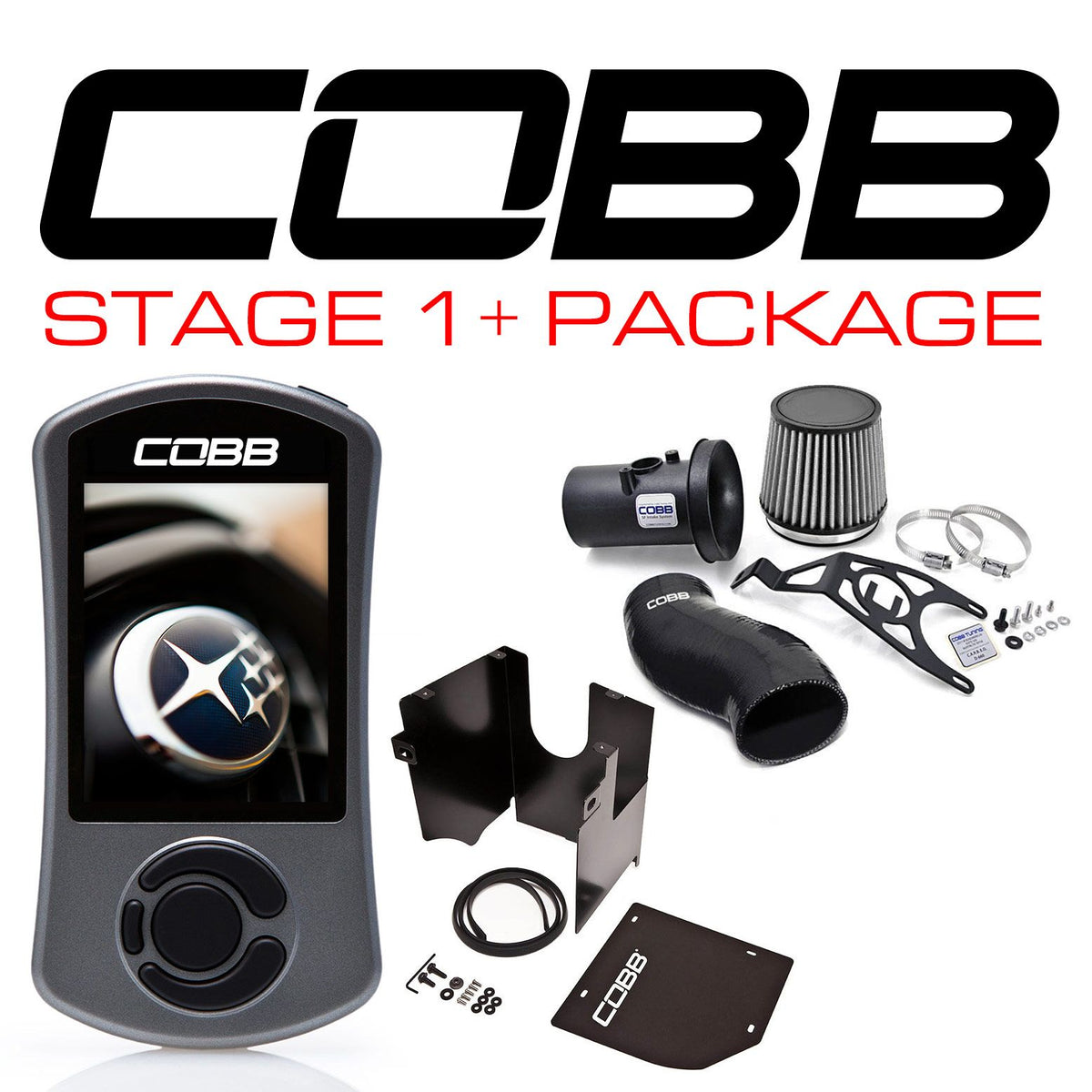 Subaru 08-14 WRX / STI / FXT Stage 1+ Power Package w/V3 - Blue Intake - 615X01P-BL