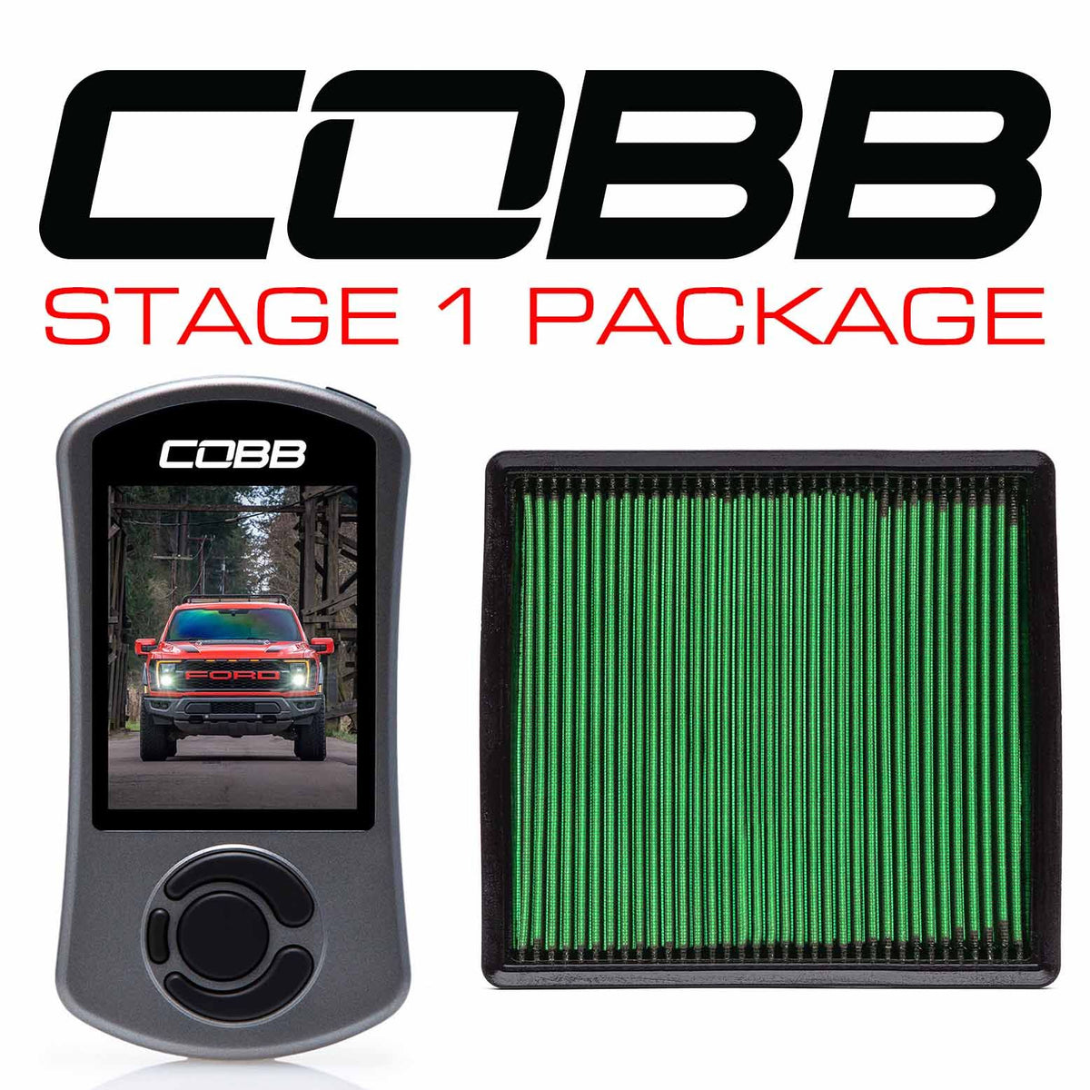 Cobb 21-22 Ford F-150 Raptor Stage 1 Power Pkg. (DROPSHIP ONLY - REQ. SENDING ECU TO COBB DIRECTLY) - FOR0100010