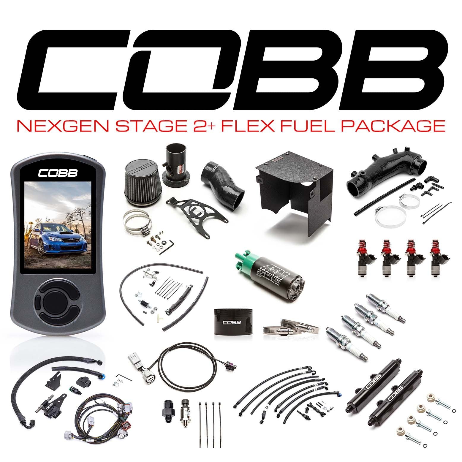 Cobb 08-14 Subaru STI NexGen Stage 2+ Flex Fuel Power Package - Blue - SUB003NG2S1FF-BL