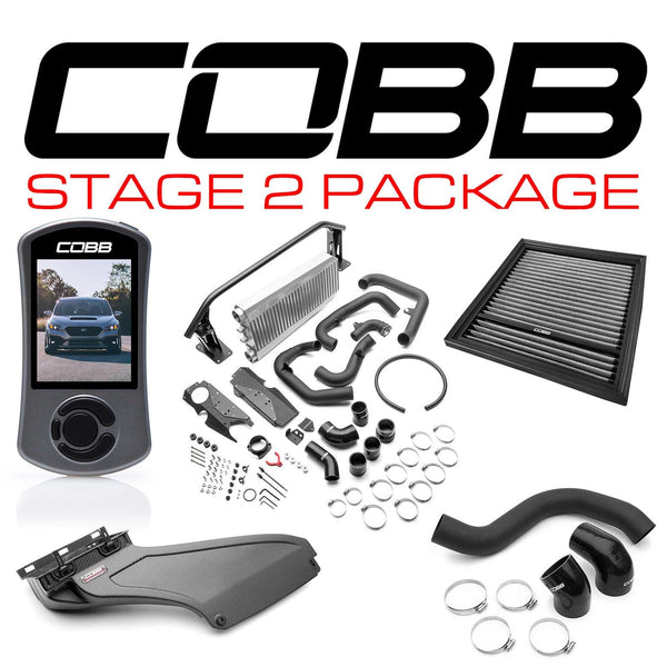 Cobb 22-25 Subaru WRX Stage 2 Power Package w/Silver FMIC & Matte Carbon Fiber Scoop - SUB0060020-SL-FMIC-RMC