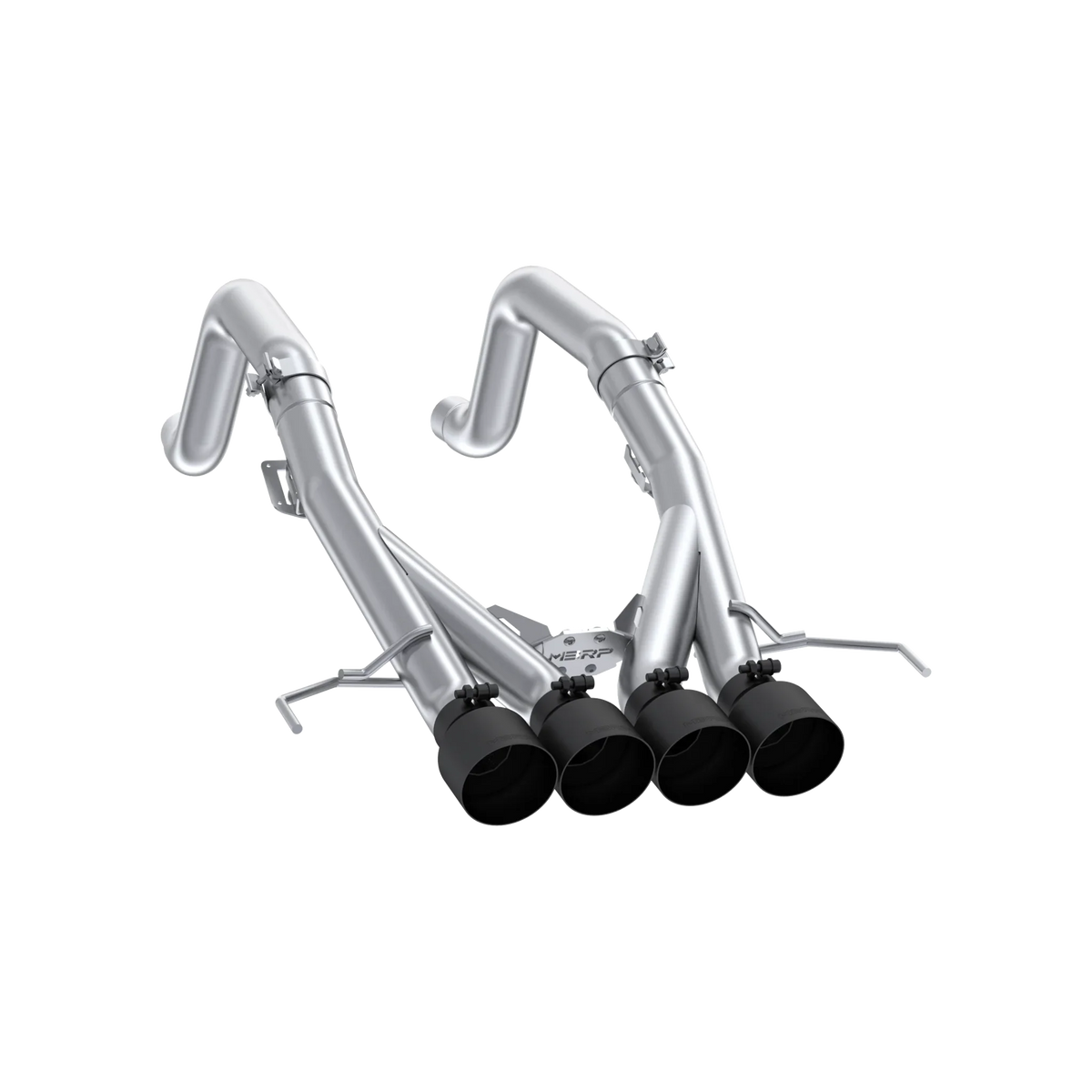 MBRP 14-19 Chevrolet Corvette 6.2L 3in Axle-Back Muffler Bypass Quad Exit Black Tips - S7008324BT