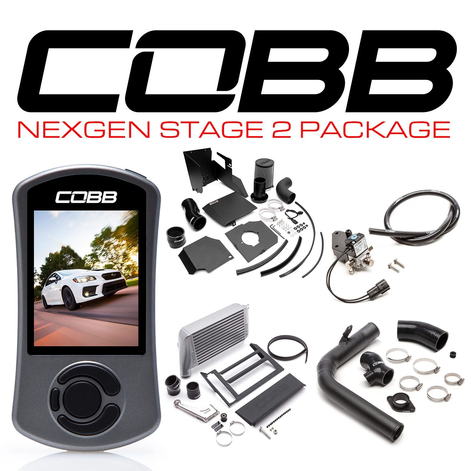 Cobb 15-21 Subaru WRX NexGen Stage 2 Power Package w/SF Intake - Silver - SUB004NG2W2-SL