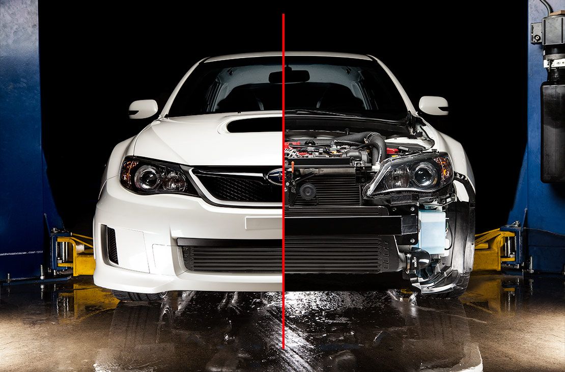 Cobb 08-14 Subaru WRX Front Mount Intercooler Kit - Black - 724500-BK