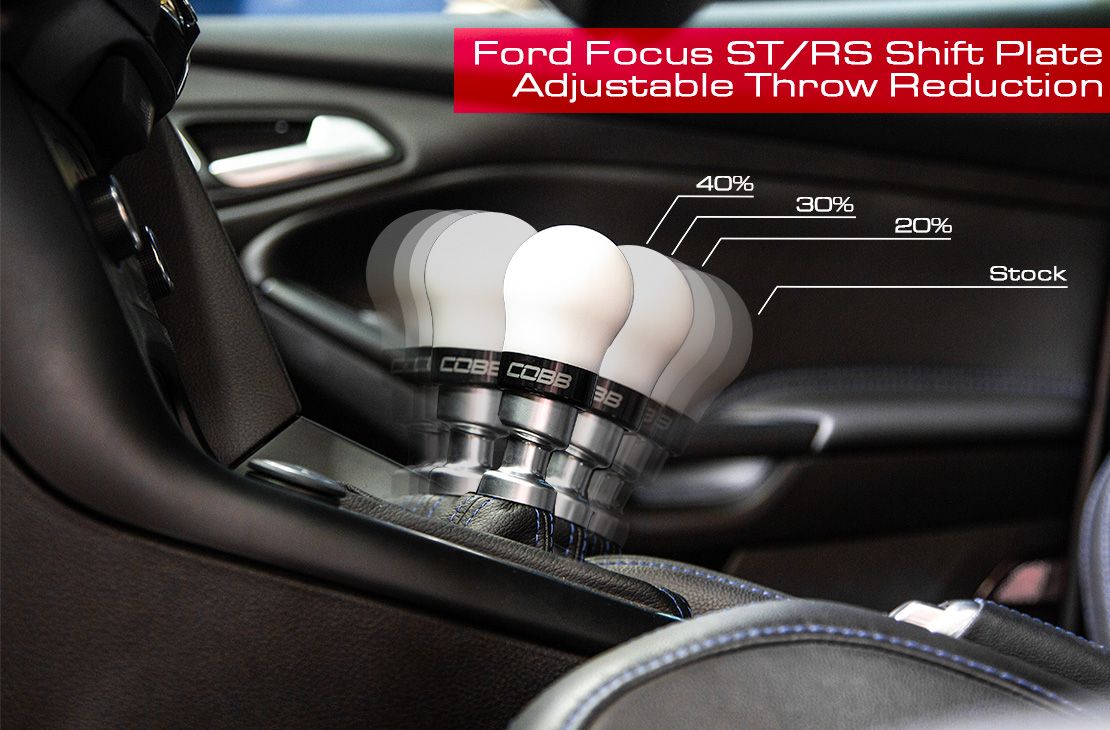 Cobb 13-18 Ford Focus ST / 16-18 Focus RS Stage 1+ Drivetrain Package (White w/Blk Shift Knob) - FOR0DT00EI-W-BK