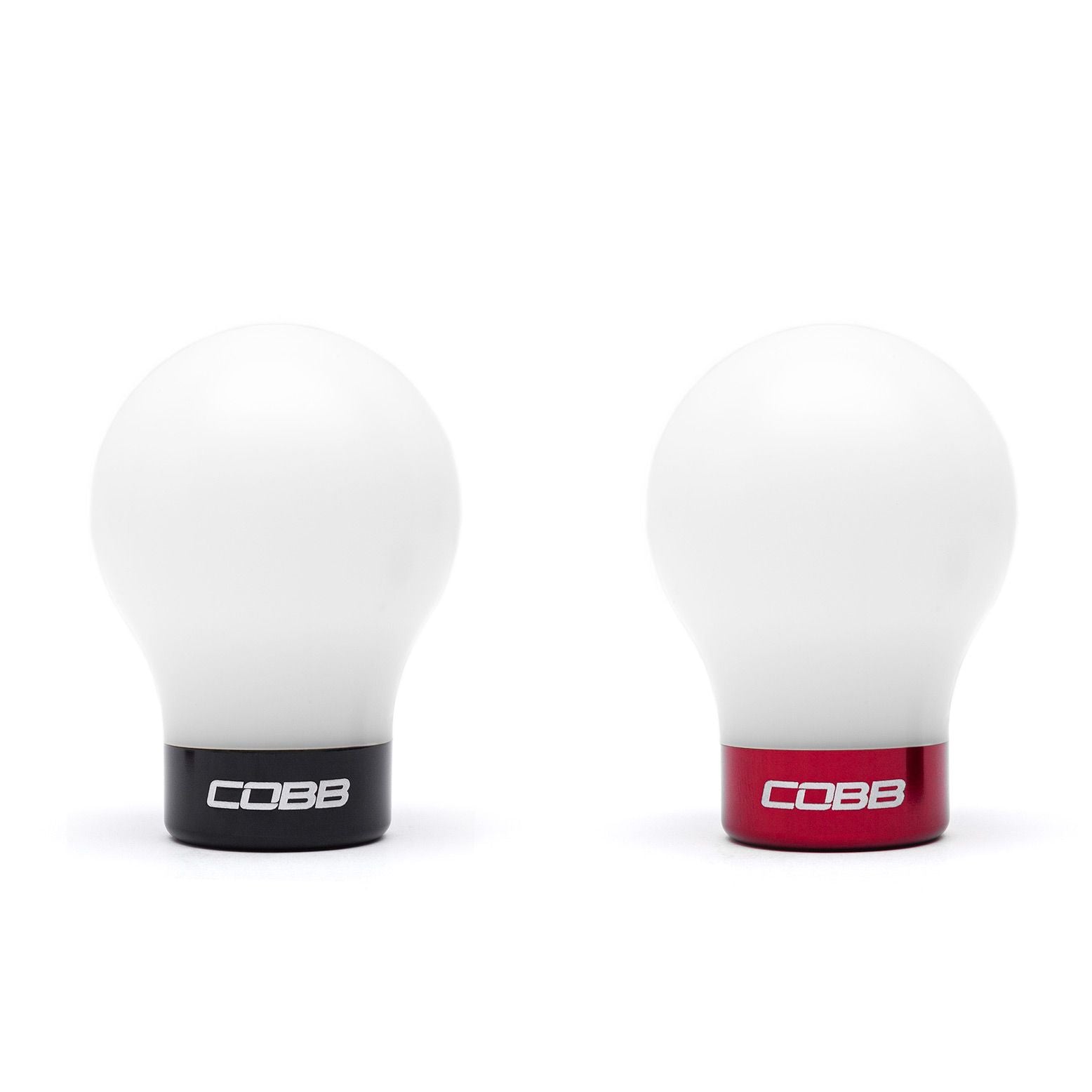 Cobb Mazda 6-Speed Tall Weighted COBB Shift Knob - White (Incl. Both Red + Blk Collars) - 271360-W