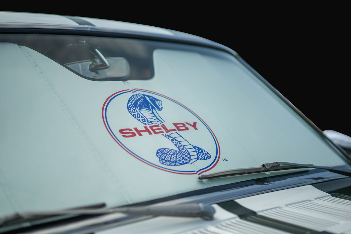 Covercraft 15-23 Ford Mustang Premier Series UVS100 Custom Sunscreen with Shelby Snake logo - USP11372WH