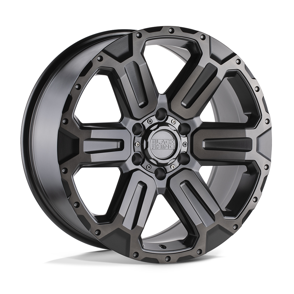 Black Rhino Hard Alloys Wanaka 20X9 6X139.7 +12MM M-Gunmetal W/ Brushed Face