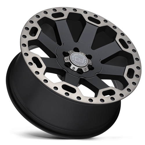 Black Rhino Hard Alloys Warlord 17X8 5X127 +30MM Matte Black W/ Mach Dark Tint