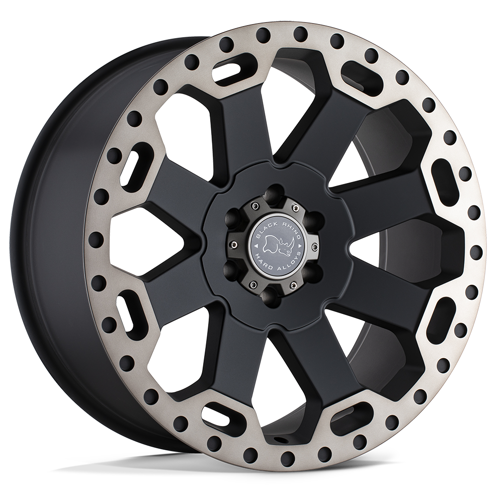 Black Rhino Hard Alloys Warlord 17X9 8X170 +12MM Matte Black W/ Mach Dark Tint