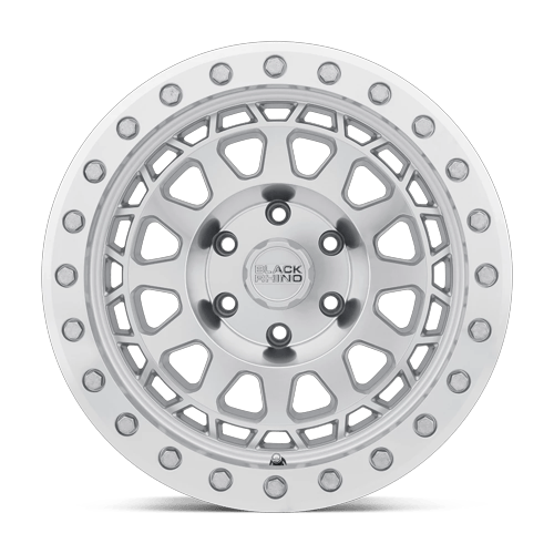 Black Rhino Hard Alloys Primm 20X9.5 6X139.7 +12MM Silver W/ Mirror Face Mach Rg