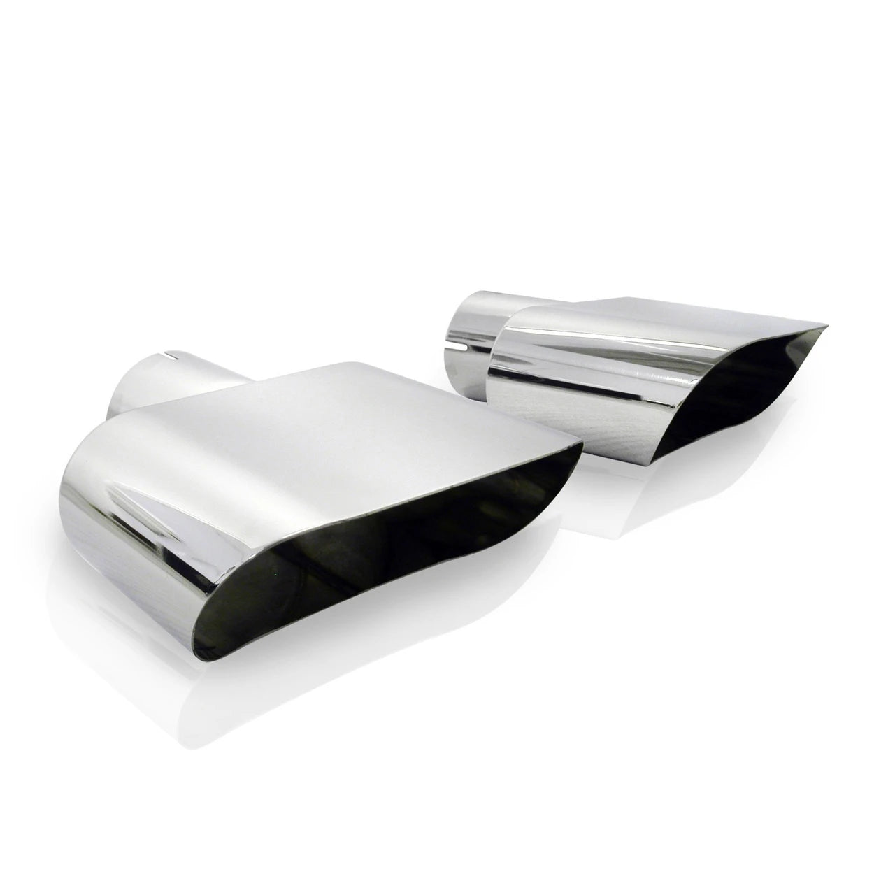Stainless Works - Wide Oval Style Polished Exhaust Tip 304 Stainless Steel - 784250