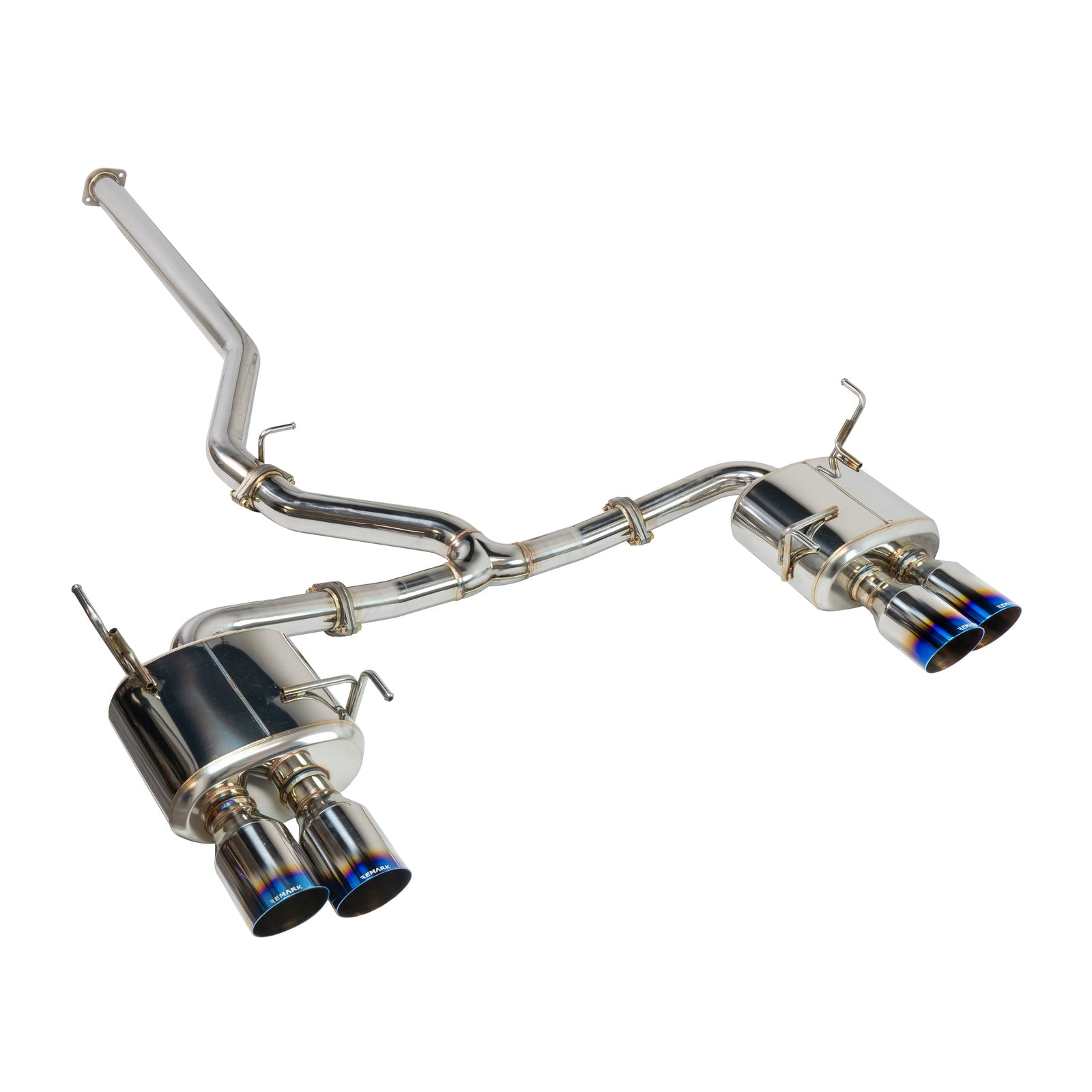 Remark 22+ Subaru WRX (VB) Sports Touring Spec - 4in. Burnt SS Quad Tips (Non-Resonated) - RK-C4076S-02T
