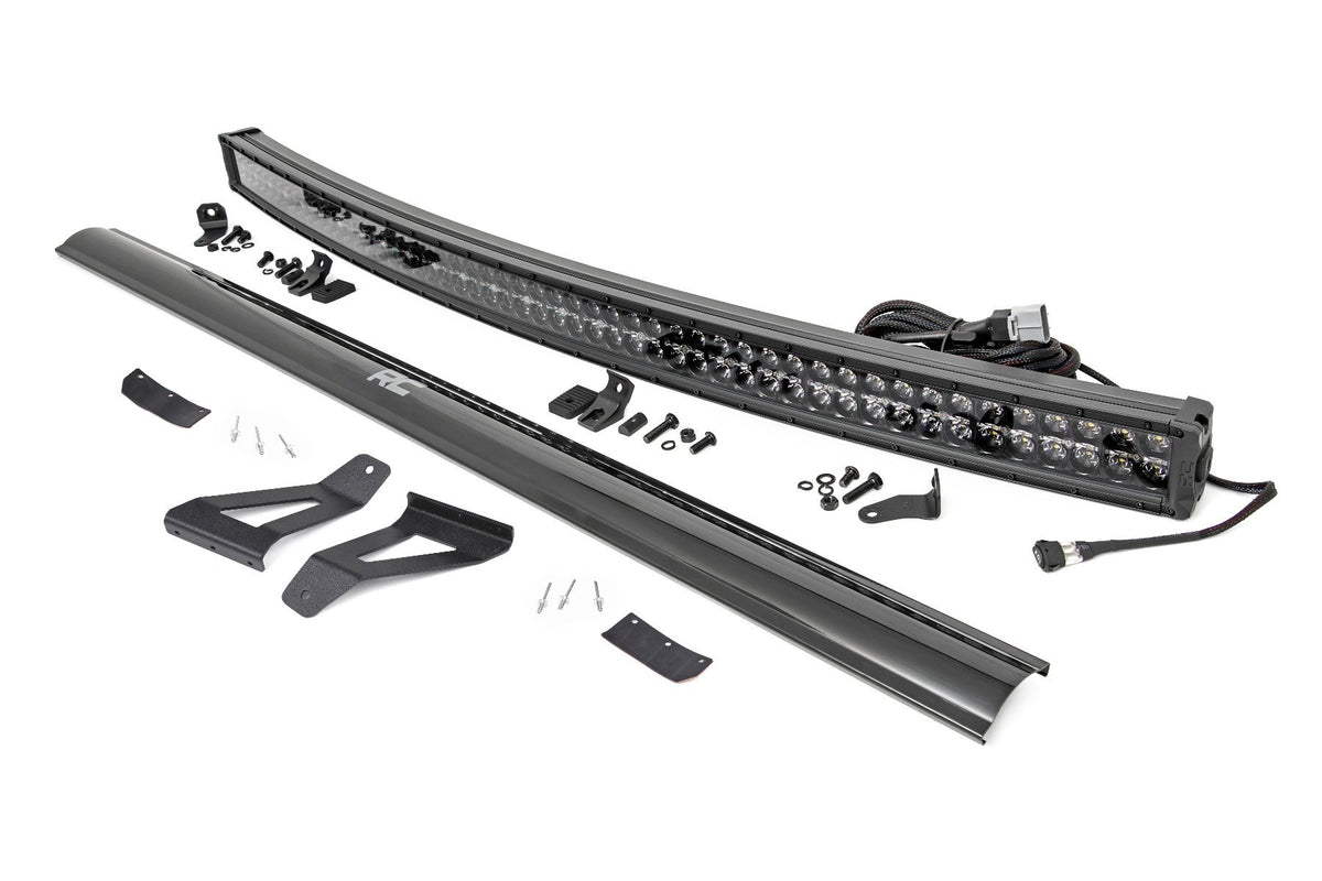 LED Light Kit | Windshield Mount | 50&quot; BLK Dual Row | White DRL | Jeep Cherokee XJ (84-01)