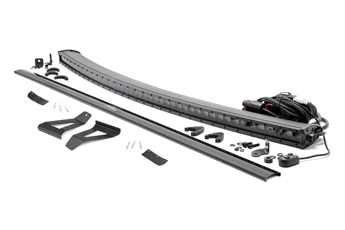 LED Light Kit | Windshield Mount | 50&quot; BLK Single Row | Jeep Cherokee XJ (84-01)
