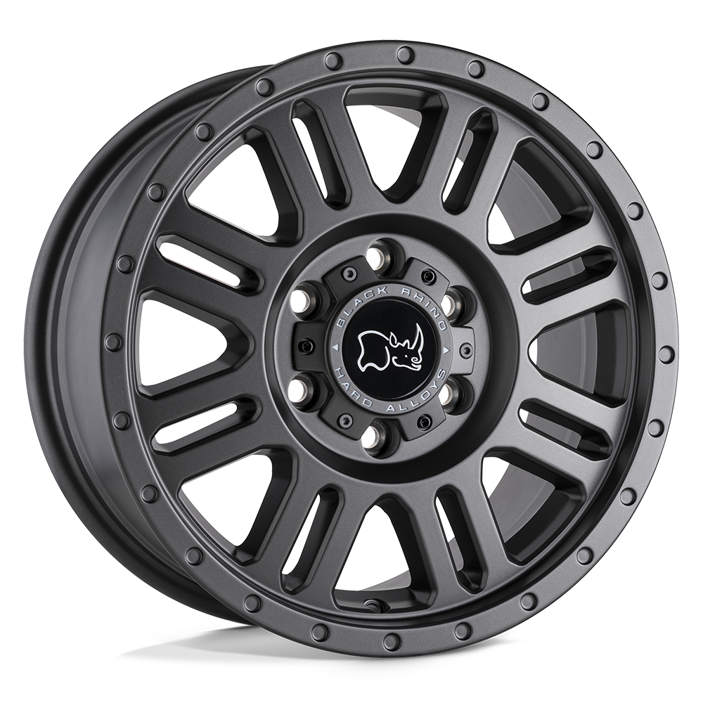 Black Rhino Hard Alloys Yellowstone 17X8 6X130 +38MM Matte Gunmetal