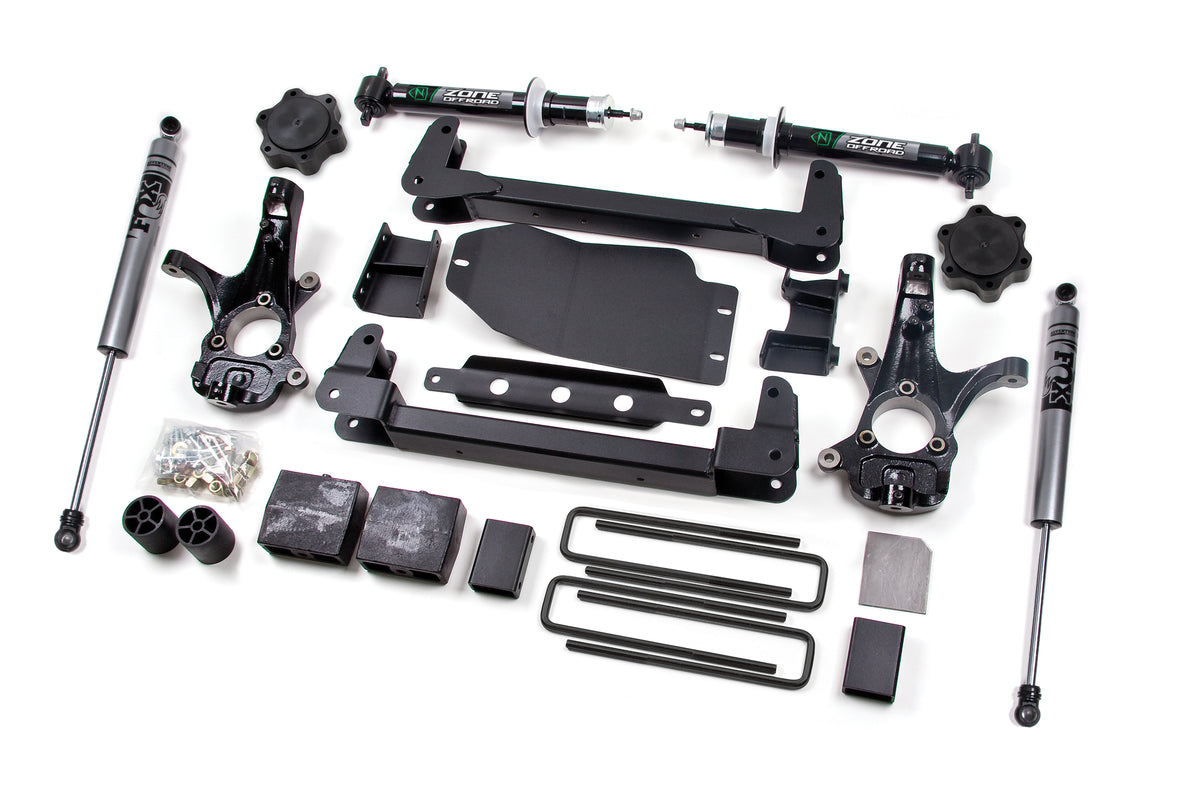 Zone Offroad 07-13 GM K1500 6.5in Suspension System - Fox - ZONC1F