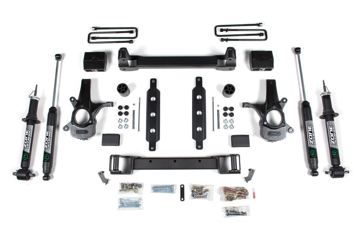 Zone Offroad 14-18 Chevy/GMC 1500 Silverado/Sierra 2WD 6.5in Strut - Alum/Stamped Arms - ZONC62N