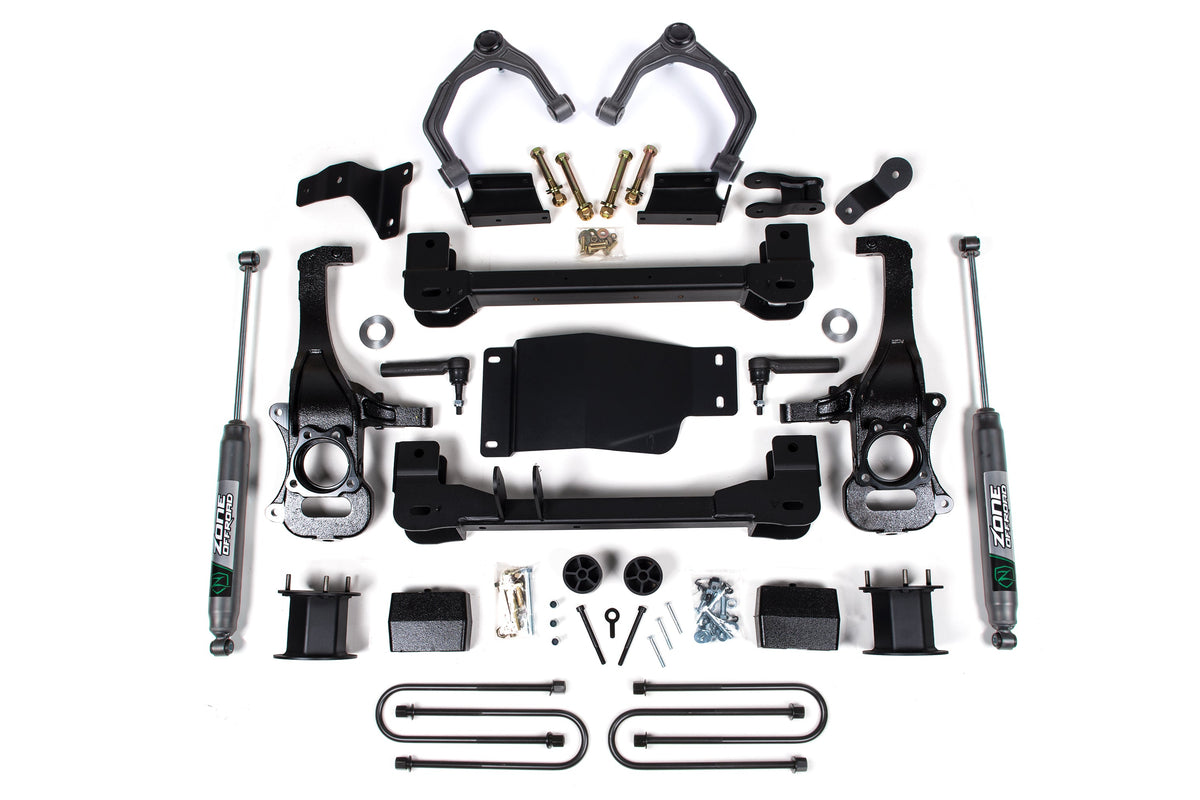 Zone Offroad 25-26 Chevy/GMC 1500 4wd 4i Suspension Lift Kit w/ Fox 2.0 ADV Series Shocks - ZONC79F
