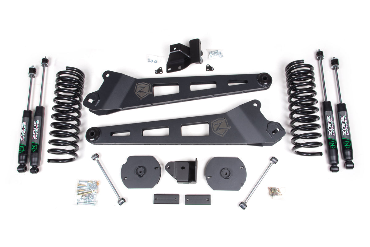 Zone Offroad 19-24 Ram 2500 3in Radius Arm System - Nitro Shocks - ZOND144N
