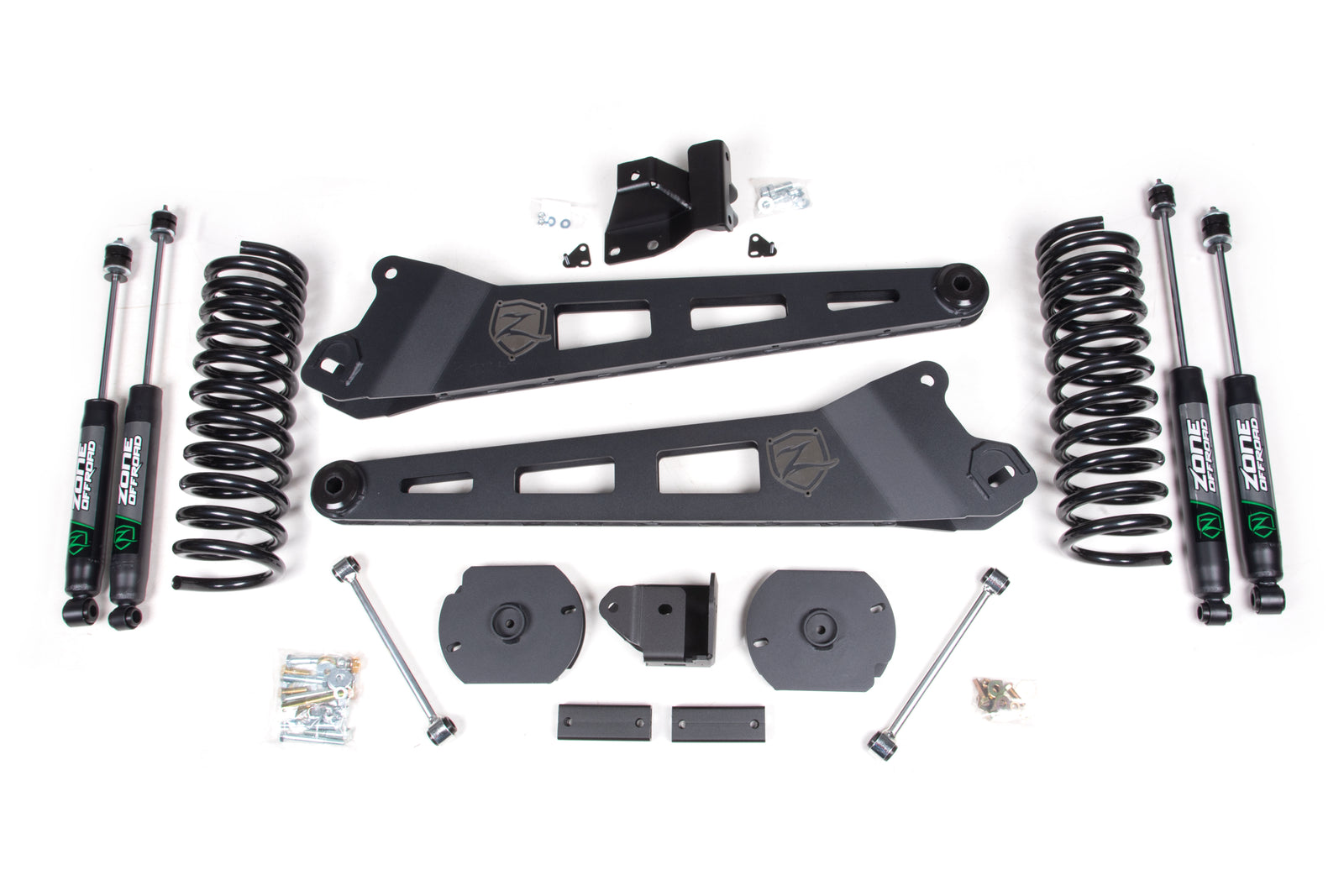 Zone Offroad 19-24 Ram 2500 3in Radius Arm System - Nitro Shocks - ZOND144N