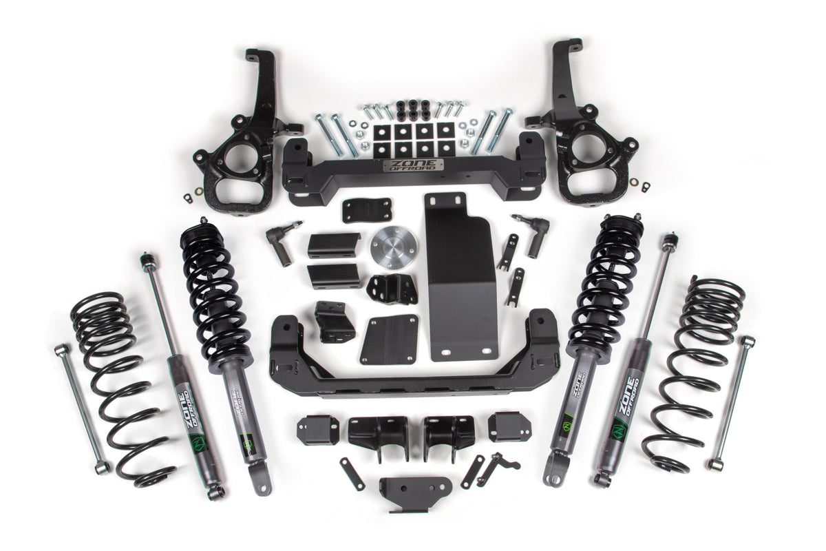 Zone Offroad 2025 Ram 1500 4WD 4in Front 3in Rear Susp. Lift System - Std Bore - Fox Adv Rear Shocks - ZOND151F